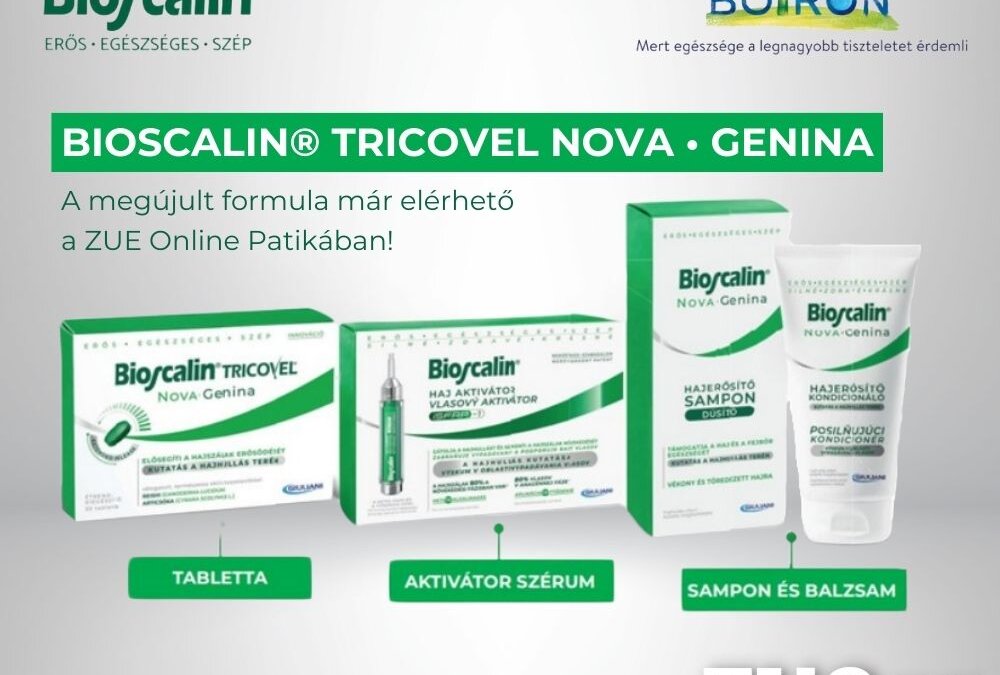 Megújult Tricovel Biogenina hajvitamin – Bioscalin Nova Genina néven